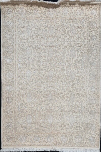 575 - Mëndafshi i Leshit të Bardhë-Bambu të Bardhë, Modern Modern Allover