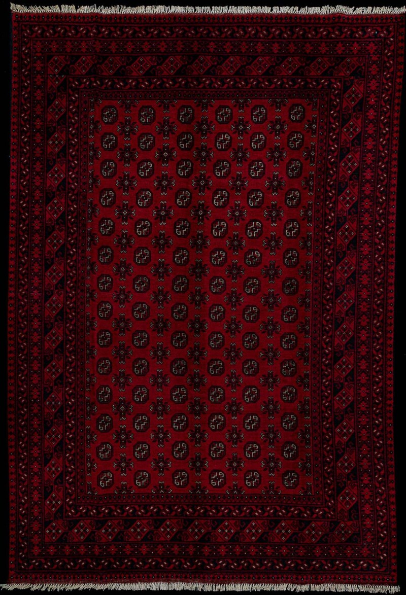 1871-afghan bouchara wool